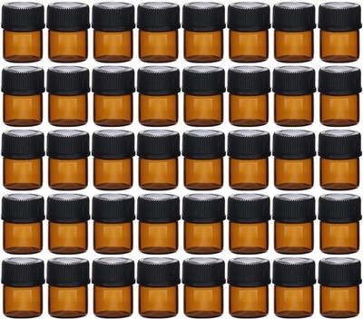 Elfenstall- 100Pcs 1Ml (1/4 Dram) Amber Mini Glass Bottle 1Cc Amber Vial Small E