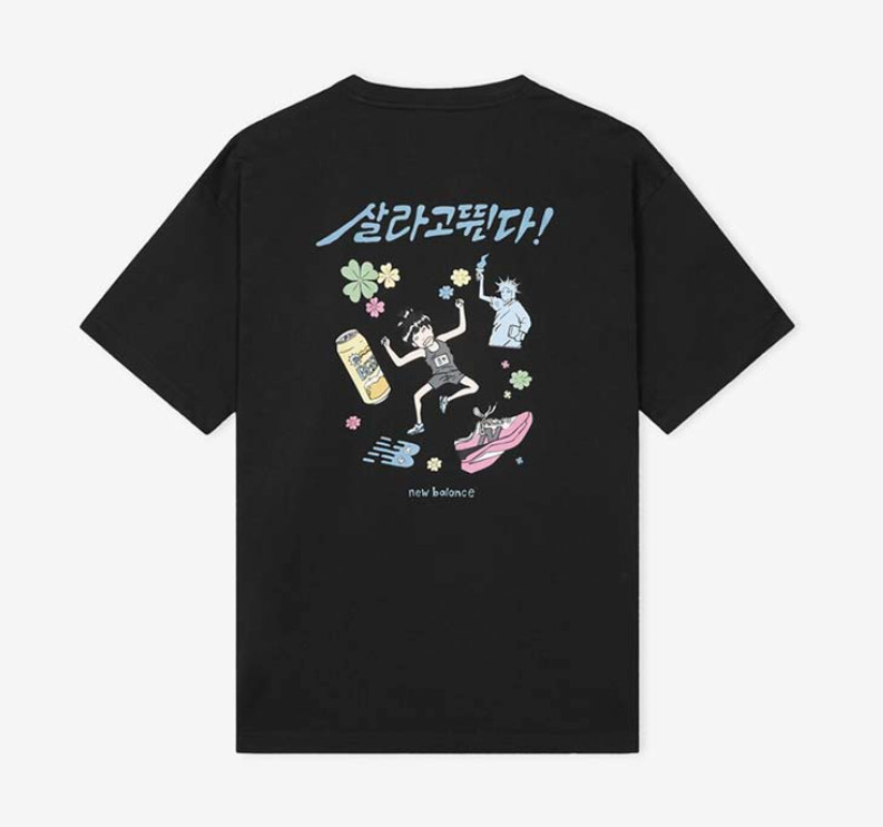 New Balance x KIAN84 Run to Survive T-Shirts Sports Casual Top Black NBNEG21463 15090₽