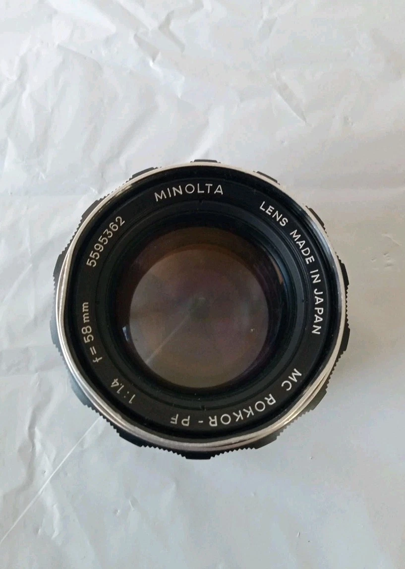 Minolta Rokkor PF 58mm Focal f/1.4 Camera Lenses for sale | eBay