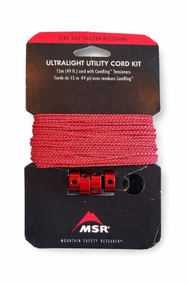 MSR Ultralight Utility Cord Kit 49 ft 15m w/ CamRing Tensioners New