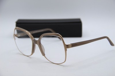 NEW ANDY WOLF KINSLEY COL. D BROWN GOLD GUNMET AUTHENTIC FRAMES EYEGLASSES 55-18