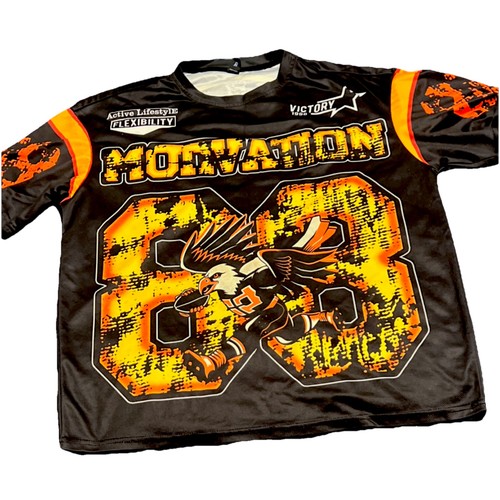 Victory Motivation 88 Paintball Jersey Adult Black Orange Yellow