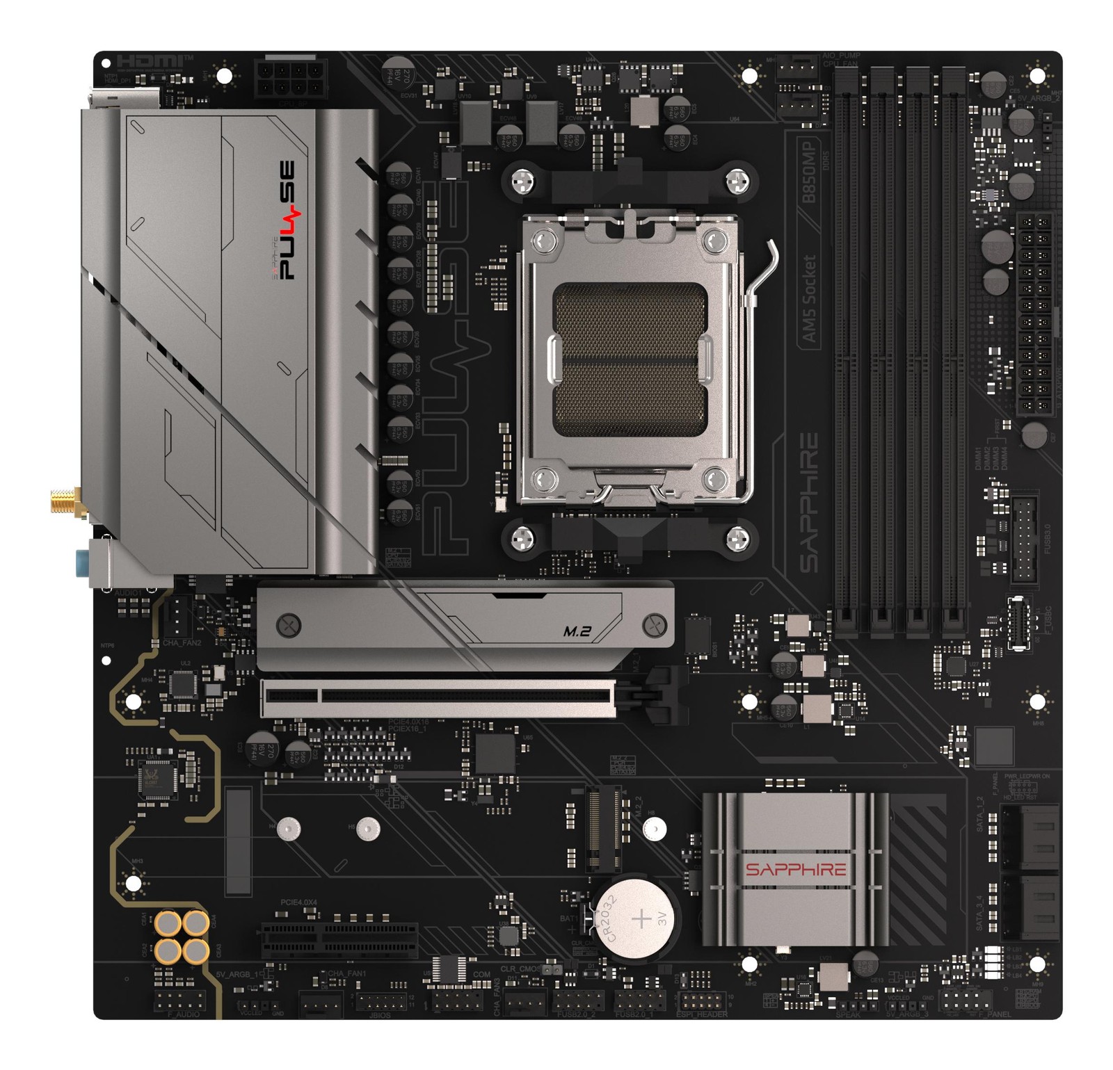Sapphire Pulse B850m Wifi Am5 Ddr5 Pcie Microatx Motherboard Size 4.0 52123-04-40G - Image 3