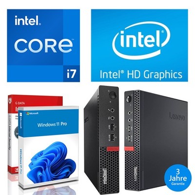 Lenovo Mini-PC Intel Core i7 7700 8GB DDR4 256GB NVMe SSD Windows 11 Computer
