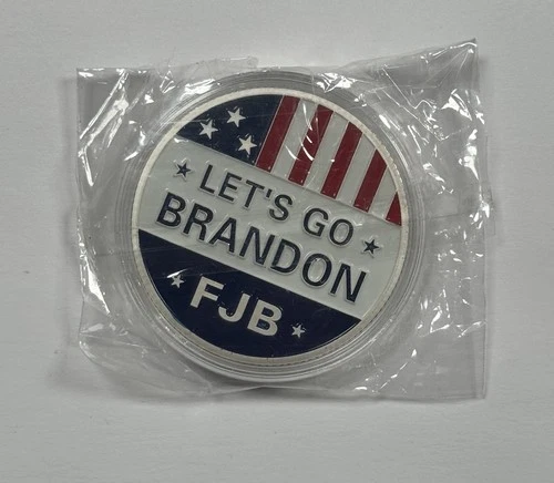 STAG BULLION LETS GO BRANDON 1 OZ SILVER ROUND .999 COLORIZED FJB “C’mon man”