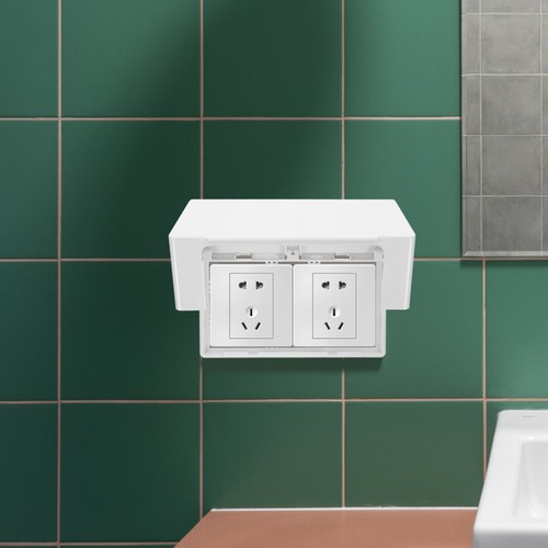 2 Pcs Waterproof Socket Cover Wall for Bathroom Protector Outlet - Picture 3 of 12
