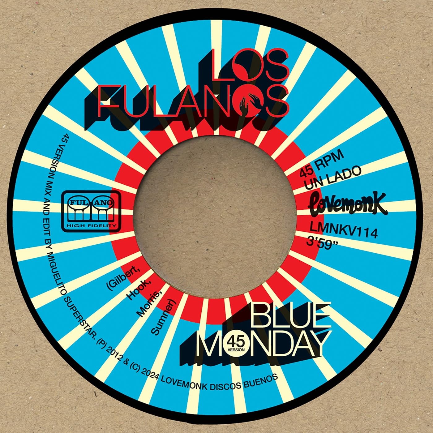 Los Fulanos Blue Monday / Why Don't We Do Some Boogaloo ? 7 Inch Vinyl LMNKV114