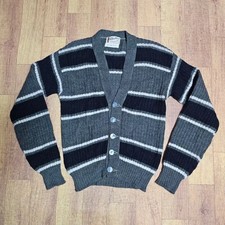 Brent Wood 50-60s Wool Cardigan Made in USA 100-105 Size