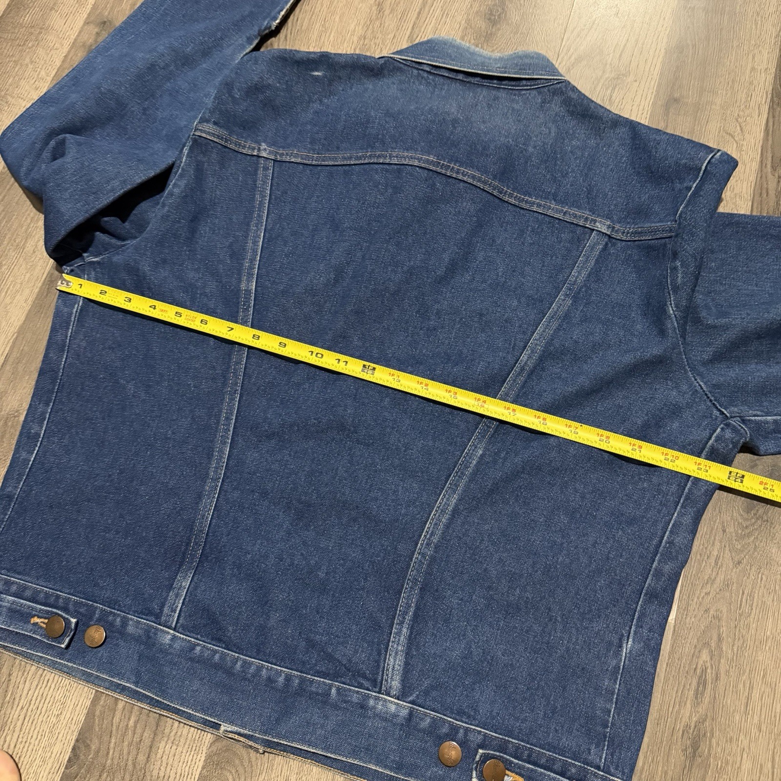 Vintage Wrangler No Fault Denim Jacket 74126NV Made in USA Size 46 Trucker 70’s thumbnail 11