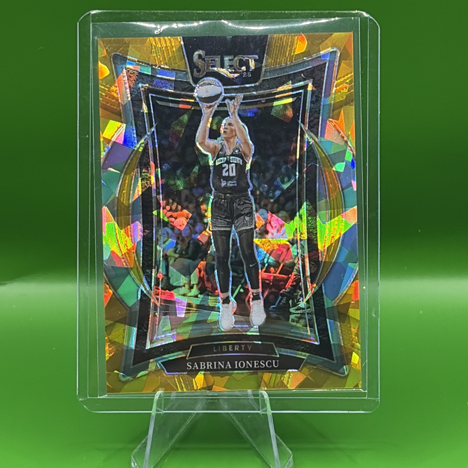 Panini 2025 Select WNBA Sabrina Ionescu #98 Gold Prizm 1/10 First On Print