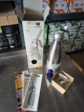 Kisag Cream Whipper, stainless steel bottle, whipping cream, desserts, mousses