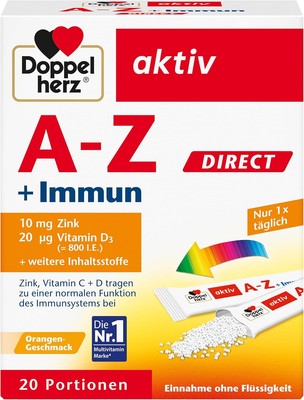Doppelherz A Z + Immun DIRECT   Mit Zink, Vitamin 20 Stück (1er Pack), Weiß 
