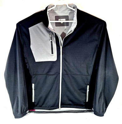 Peter Millar  Crown Sport Jacket Black Gray Full Zip Golf Travel Sailing 3X Tall