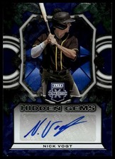 2023 Panini Elite Extra Edition #HG-NVG Nick Vogt Hidden Gems Blue Signatures