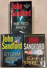 John Sandford Lot of 3 - Wicked Prey/Storm Prey/Buried Prey, all HC 1st Eds.!!!