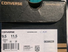 CONVERSE TRANSPARENT CLEAR SNEAKER BRAND NEW IN BOX SIZE M US 9.5 W US 11.5 RARE