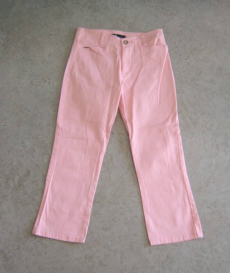 VINTAGE ORA JEANS PINK SLIM LEG CROPPED SZ 28