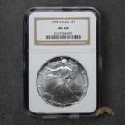 1994 American 1oz Silver Eagle  $1 - NGC MS69 - Philadelphia