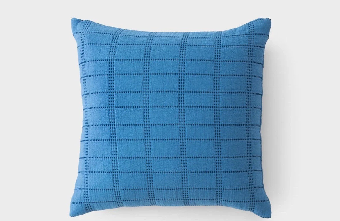 School House Electric Grid Stitch Euro Pillow Cover