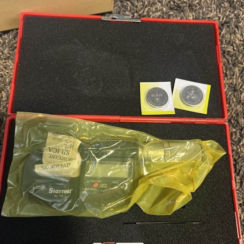 STARRETT #733.1XFL-1 0-1"/0-25MM IP67 ELECTRONIC MICROMETER EDP72529 (TL1991)
