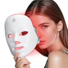 Red Light Mask for Face, 7 Color Red Light Facial Masks, At-Home Facial Care ...