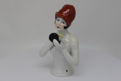 połowa lalki Mata Hari seksowny lustro Half Doll Pincushion Arms Away Styl Art D