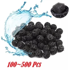 500Pcs Bio Balls Fish Tank Filter Aquarium Media 16mm Dia Canister Pond Cleaning