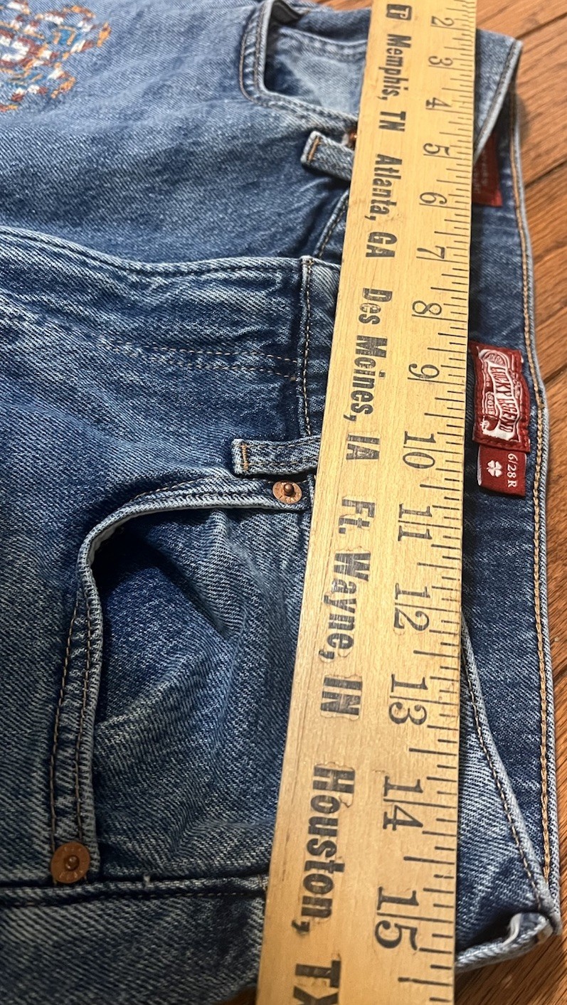 Lucky Legend Handcrafted Blue patchwork denim jea… - image 8