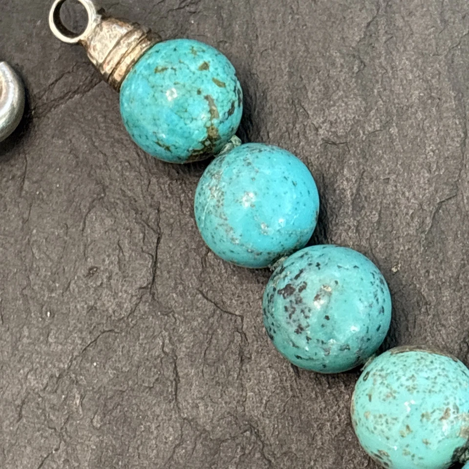 WK Whitney Kelly Plata Esterlina Turquesa Gumball Collar De Colección 17.5” 14mm Foto 3 de 4