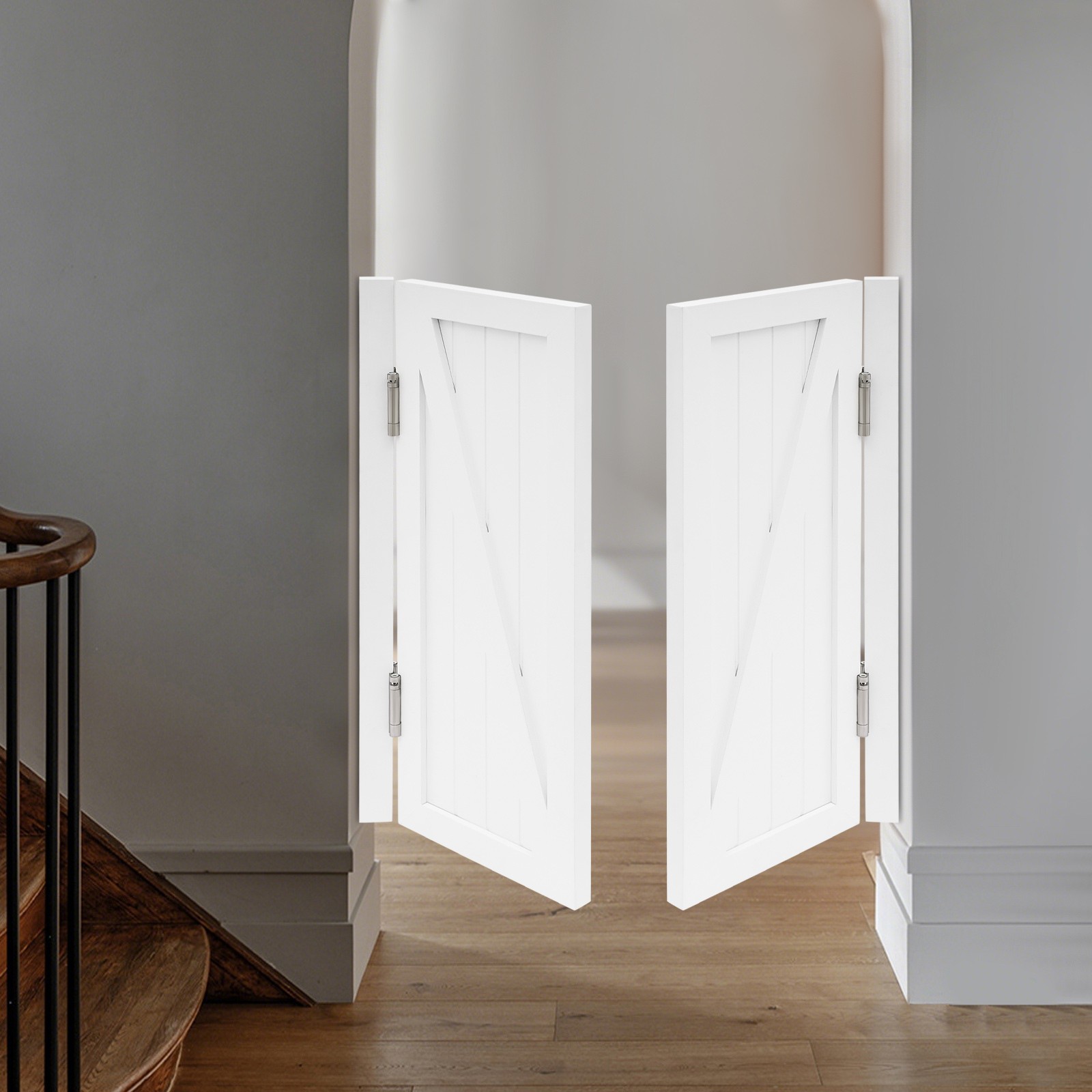 Entrance Partition Doors Partition Doors Solid Wood Double-Door Leaf Partition