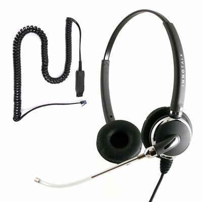 Changeable Voice Tube Binaural Call Center Headset for Avaya 9600 series Phone