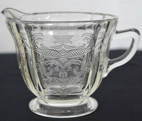 Vintage Federal MADRID Depression Clear Glass Creamer and Sugar Bowl - Picture 3 of 8