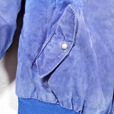 90's✨️Michael Hoban レザーMA-1 本革 AIR FORCE Vintage Air Force Jacket Mens Large Suede Leather Blue 90s