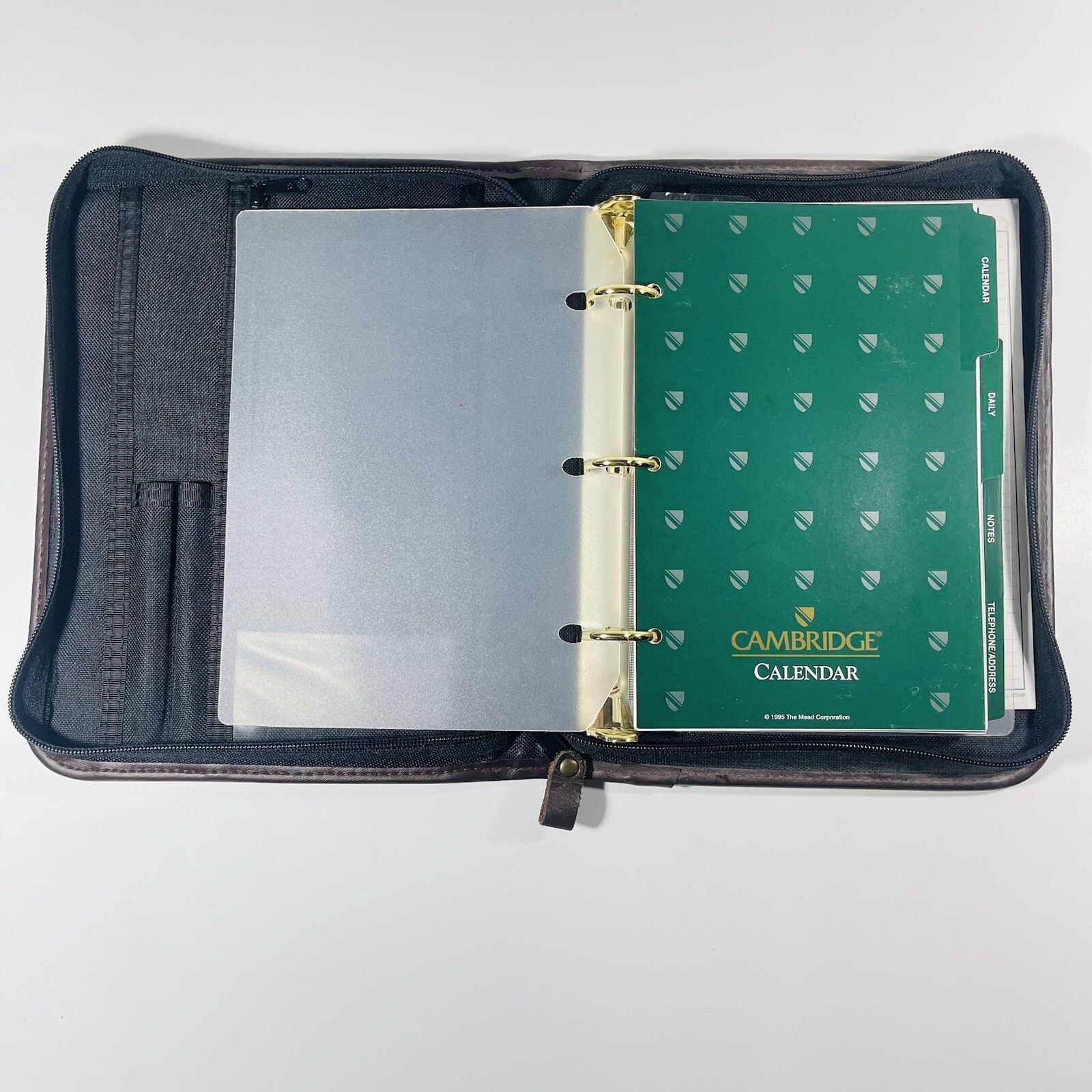 Mead Cambridge Desk Zipper Day Planner SoftWear Black Vintage eBay