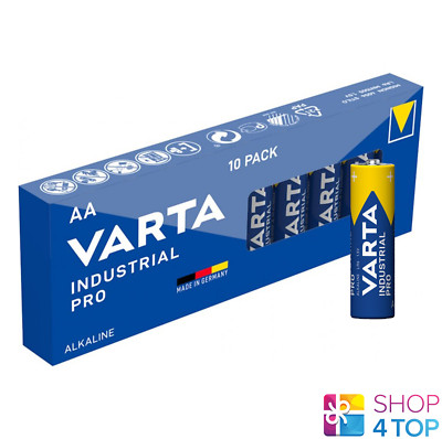 10 VARTA INDUSTRIAL AA R6 BATTERIES ALKALINE 1.5V MN1500 AM3 E91 EXP 2034 NEW