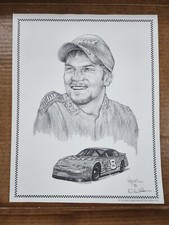 Dale Adkins Art Dale Earnhardt Jr. #8 Budweiser Sketch Print
