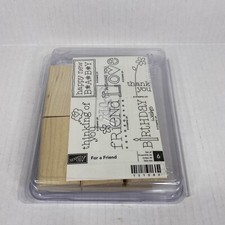 Stampin' Up For A Friend Sayings Rubber Stamp Set Unmounted NEW