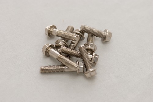 Works Nickel ENGINE Bolt Kit for Husqvarna TX125 | Nickel Plated w/Titanium look - Picture 11 of 12