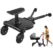 2 In 1 Universal Stroller Board Sit & Stand Buggy Wheeled Board Toddler Stroller