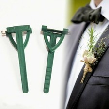 100Pcs DIY Corsage T Clips Wedding Buttonhole Brooch Pin Flower Holder Bridal