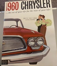 1960 Chrysler Original Sales Catalog Mint Windsor Saratoga New Yorker Brochure 1960 Chrysler Original Sales Catalog Mint Windsor Saratoga New Yorker Brochure