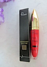 PUDAIER Classic VIVID lipstick GLOSS Diamond GLITTER long lasting BRIGHT RED #10