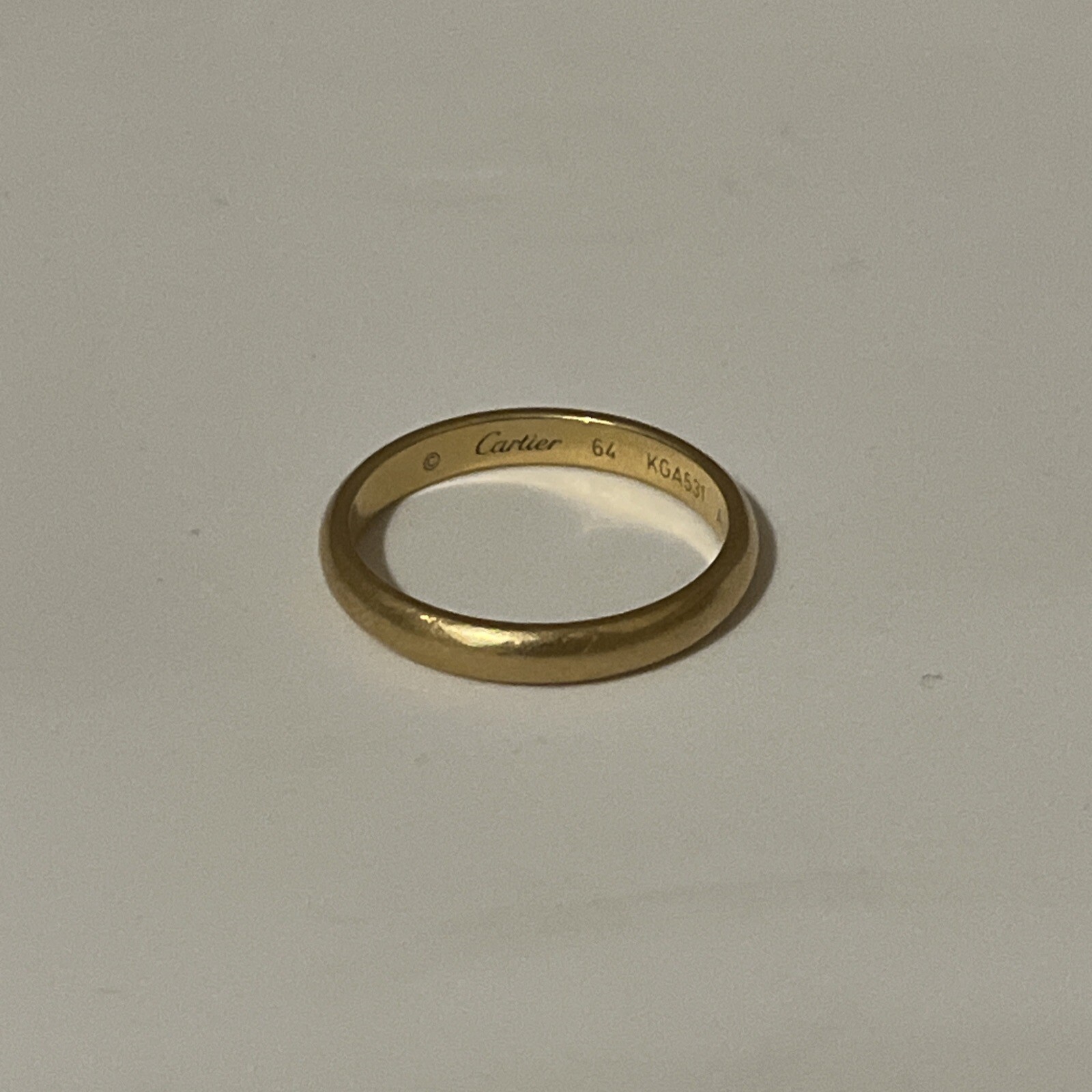 Cartier 1895 18K Yellow Gold Wedding Band Ring Size 64-image