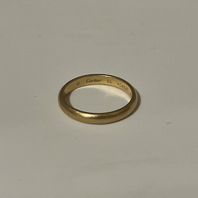 Cartier 1895 18K Yellow Gold Wedding Band Ring Size 64 | eBay
