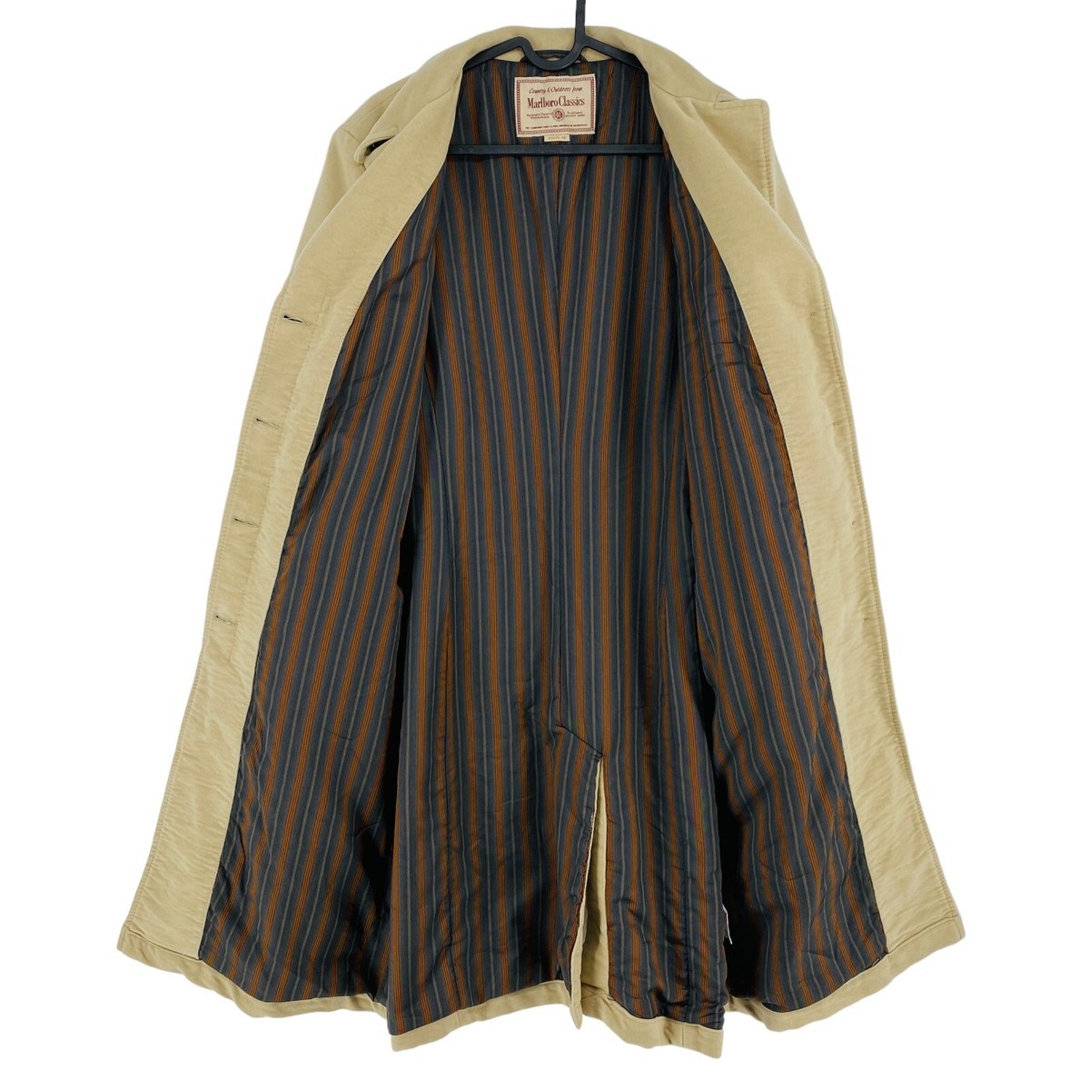 Marlboro Classics ロングコート EU50 Marlboro Classics Beige 100% Cotton Over Coat Jacket Size EU