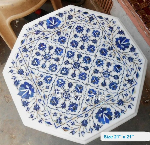 Table basse italienne octogonale en marbre, années 1980