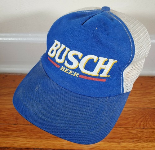 Vintage Busch Beer Blue White Adult 