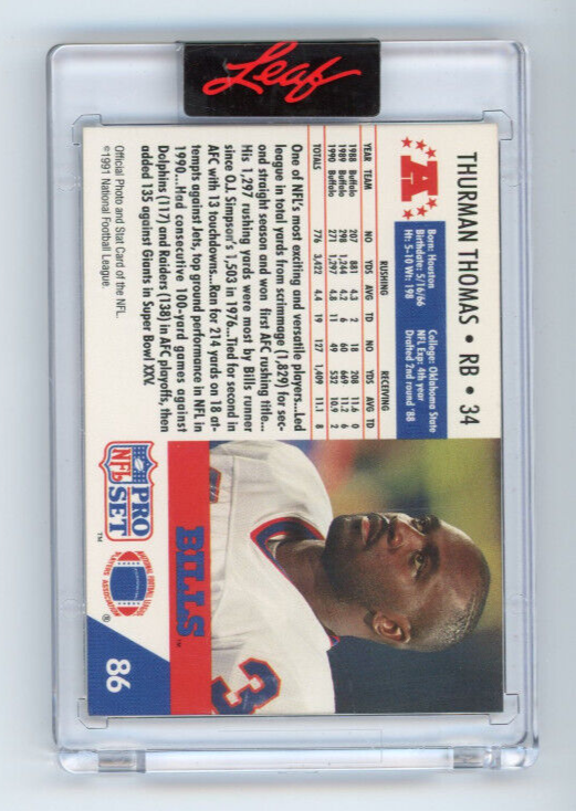 Thurman Thomas 2023 LEAF PRO SET MEMORIES BUYBACK AUTO 23/88 Bills eBay