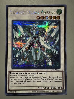 YUGIOH STARDUST CHARGE WARRIOR ASIA ENGLISH EDITION ES01-AE027 SECRET RARE
