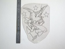 vtg 1950s 1960s Tattoo Flash acetate stencil USN Eagle Anchor Stars MIL1